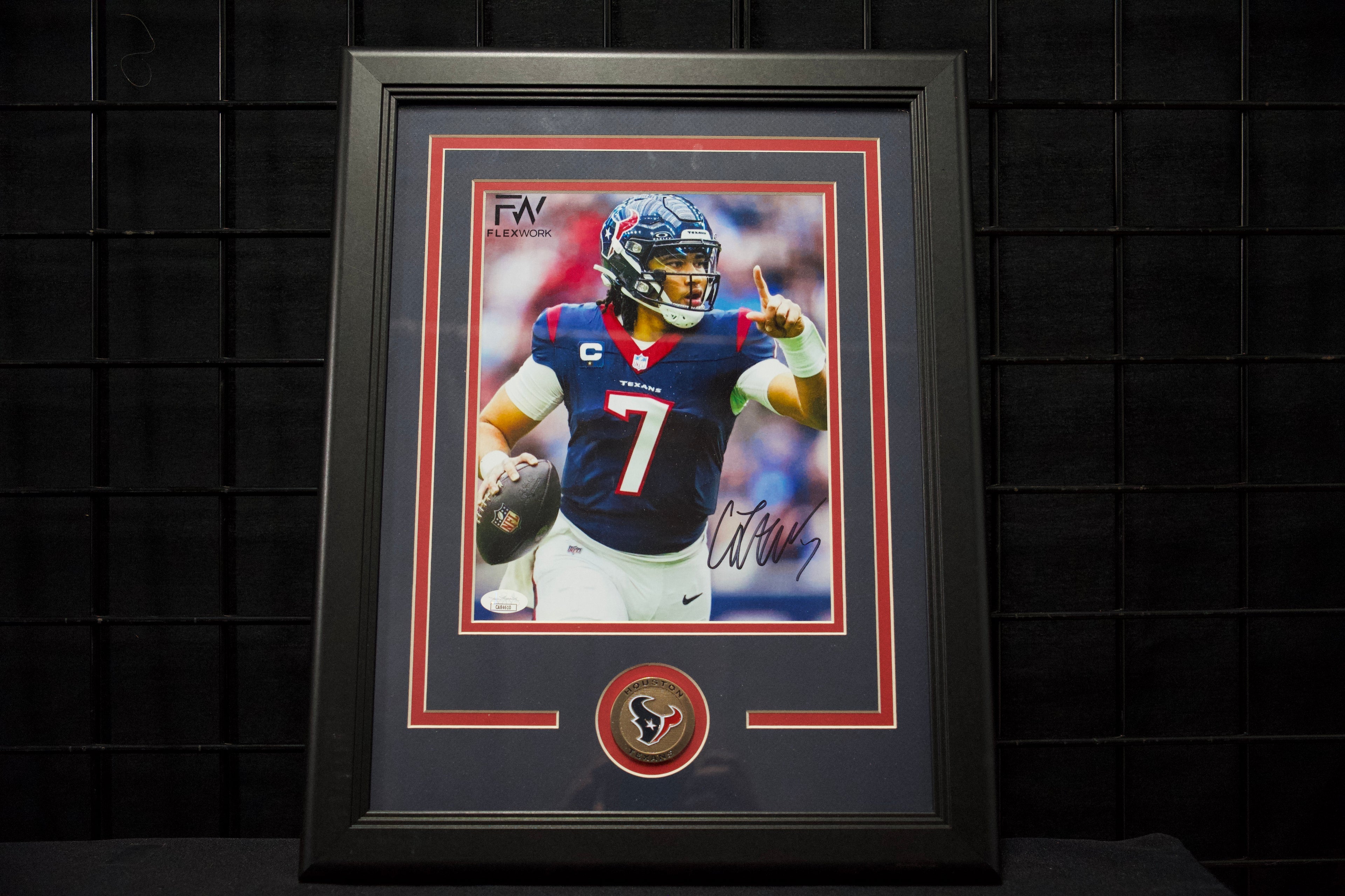 C.J. Stoud Framed Autographed Texans 8x10 Photo