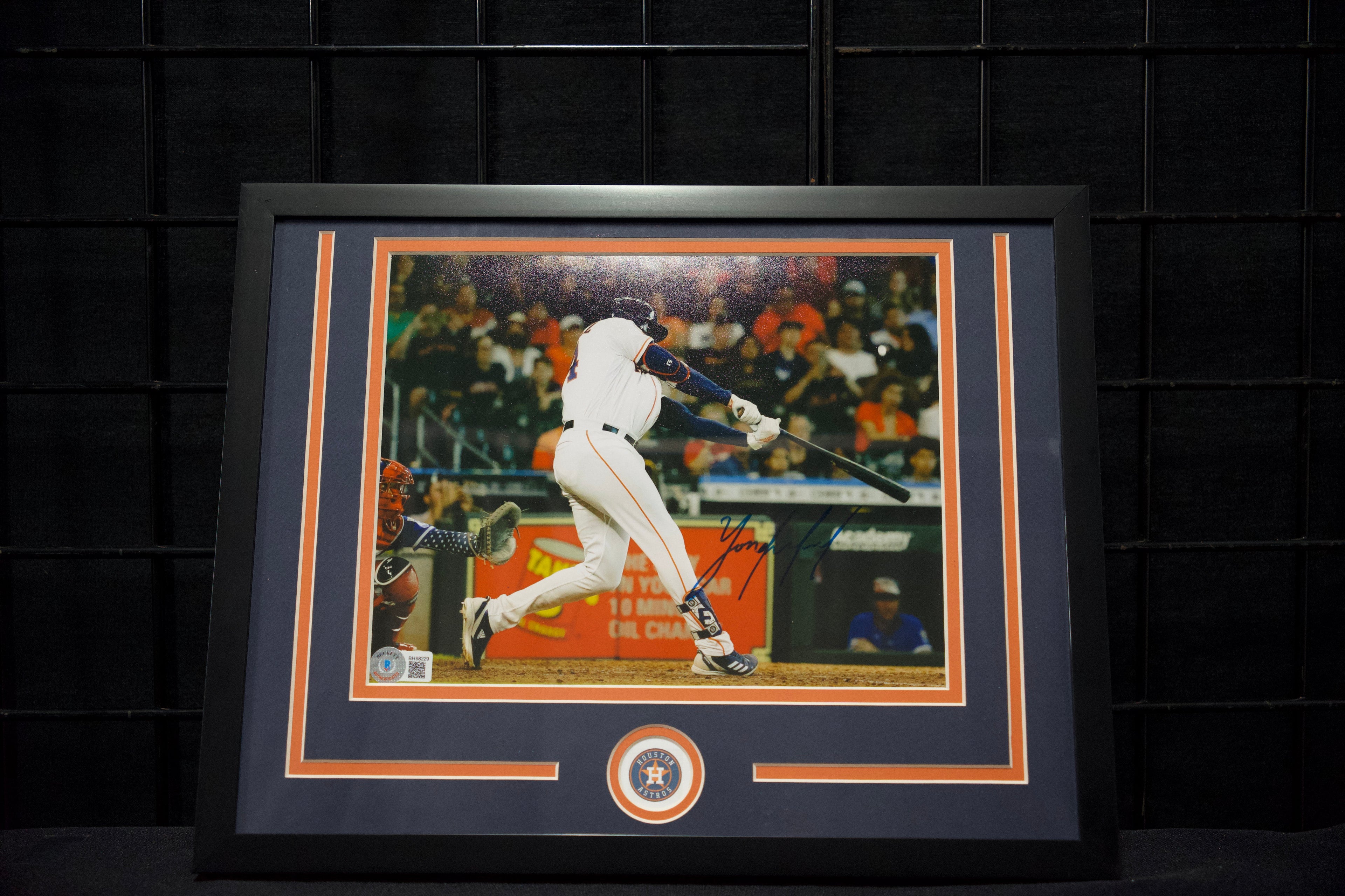 Yordan Alvarez Framed Autographed Astros 11x14 Photo