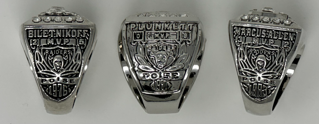 Oakland Raiders Championship Rings Set with Platform image 4