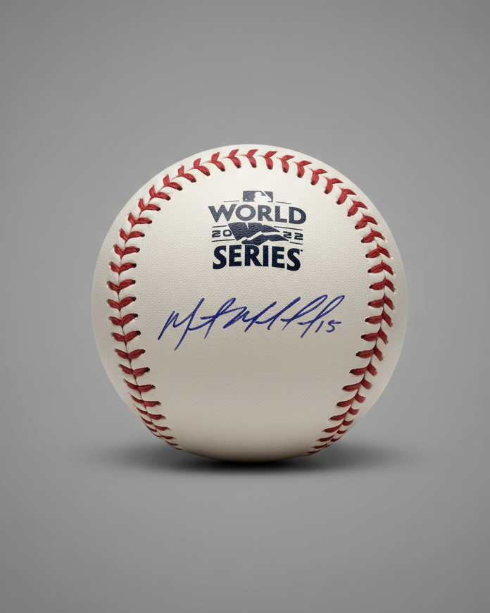 Martín Maldonado Autographed 2022 World Series Baseball image 0