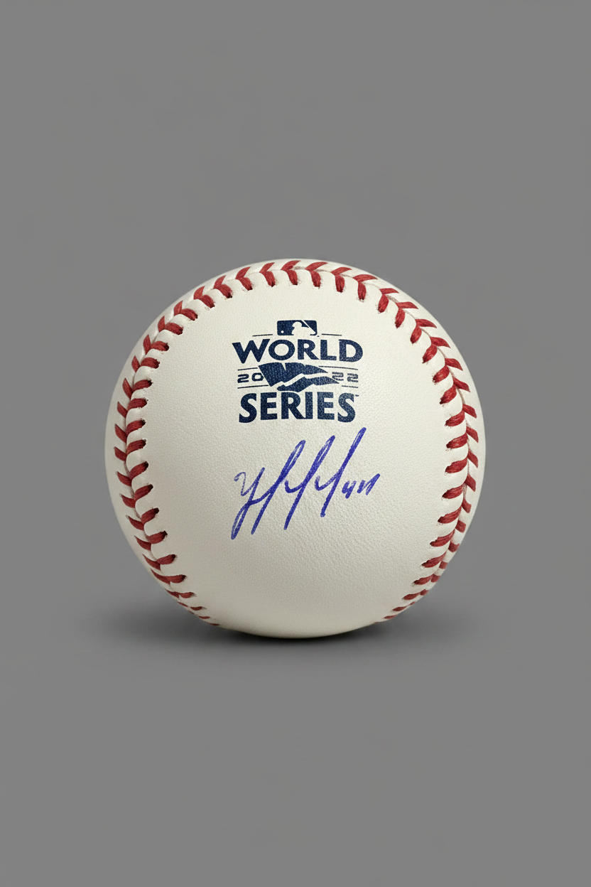 Yordan Alvarez Autographed 2022 World Series Baseball image 0