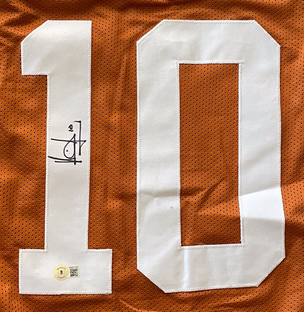 Vince Young Autographed Custom UT Jersey image 1