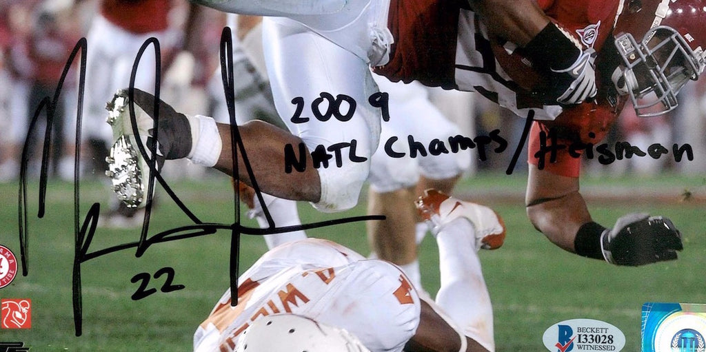 Mark Ingram Autographed 8x10 Photo with 2009 Natl Champs/ Heisman Inscription image 1
