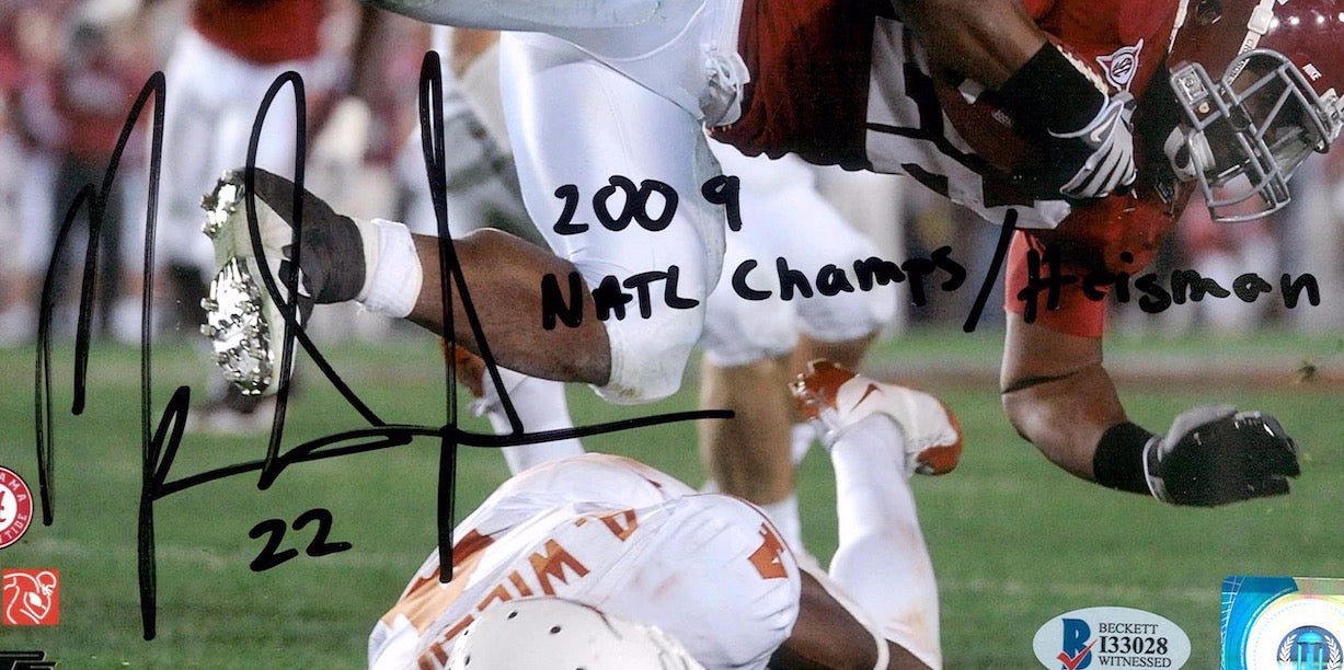 Mark Ingram Autographed 8x10 Photo with 2009 Natl Champs/ Heisman Inscription image 1