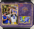 LSU 2019 National Championship with Coach Orgeron & Burrow  Photo, Patch & Video image 0