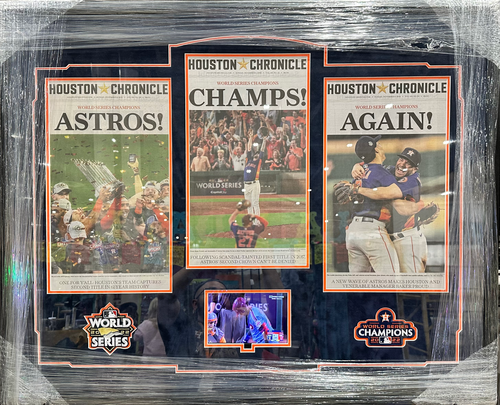 Astros 2022 World Series Champs with Newspapers & Video image 0