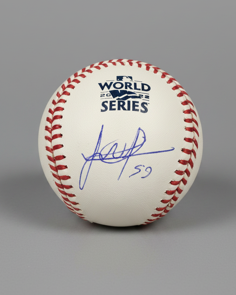 Framber Valdez Autographed 2022 World Series Baseball image 0